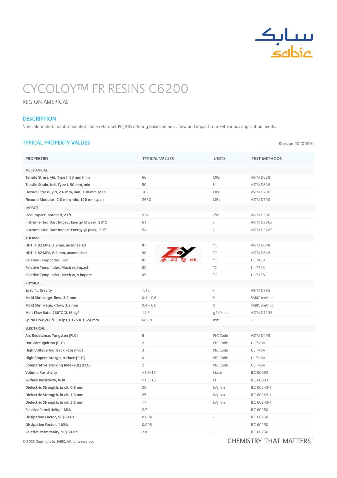 CYCOLOY C6200 物性表 PC/ABS物性數(shù)據(jù)